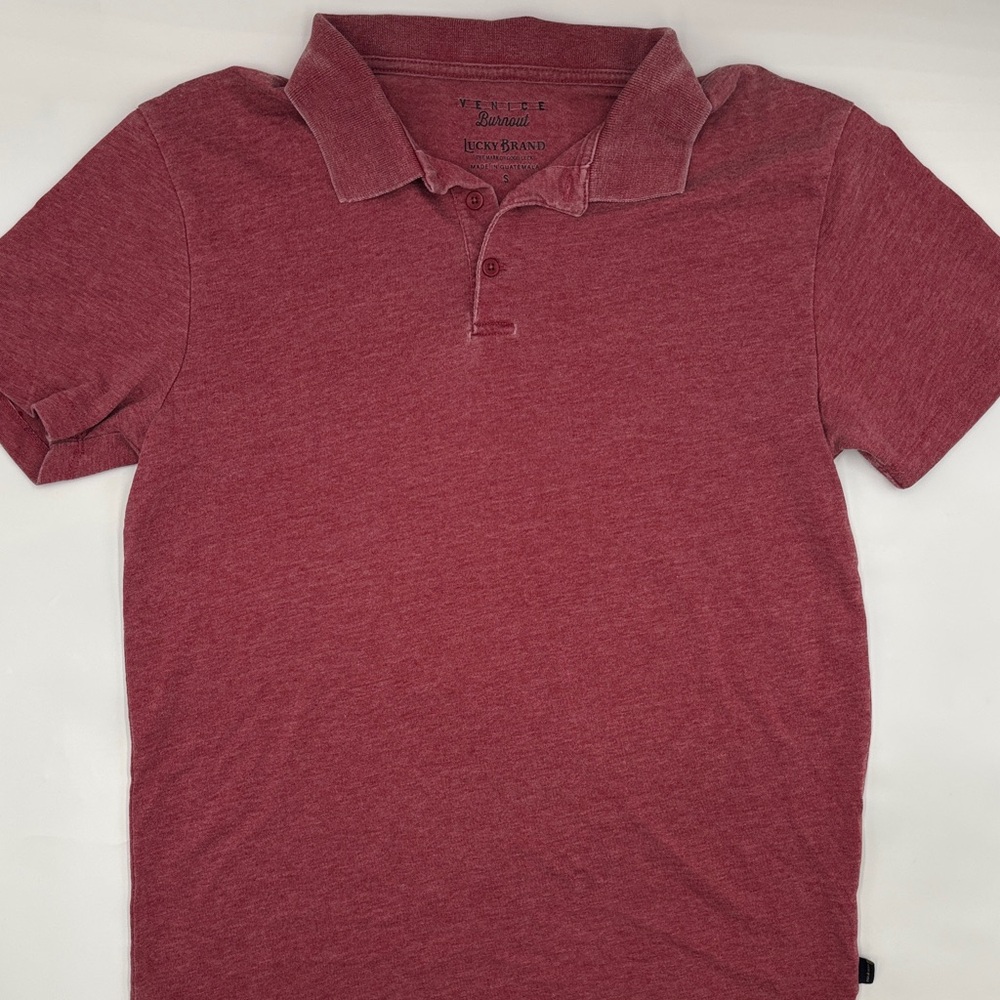 Lucky Brand Venice Burnout Polo Shirt